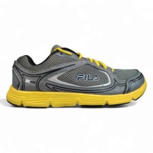 Fila Cool Max Hombres Talla 12 Gris Amarillo Entrenamiento Atlético Zapatos para Correr. Talla 11, 28CM