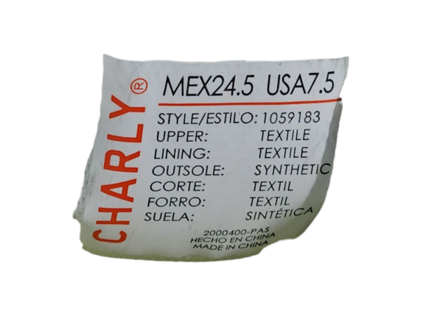 Charly, Talla 7.5