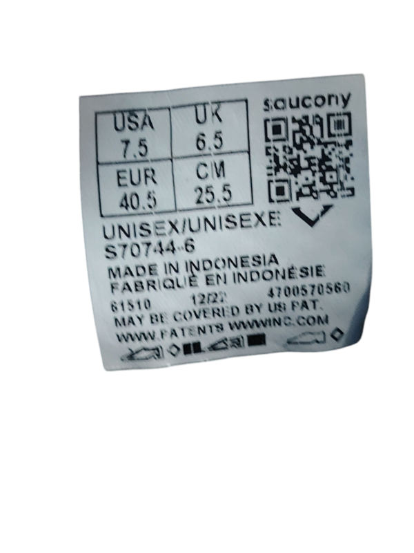 Saucony, Talla 7.5